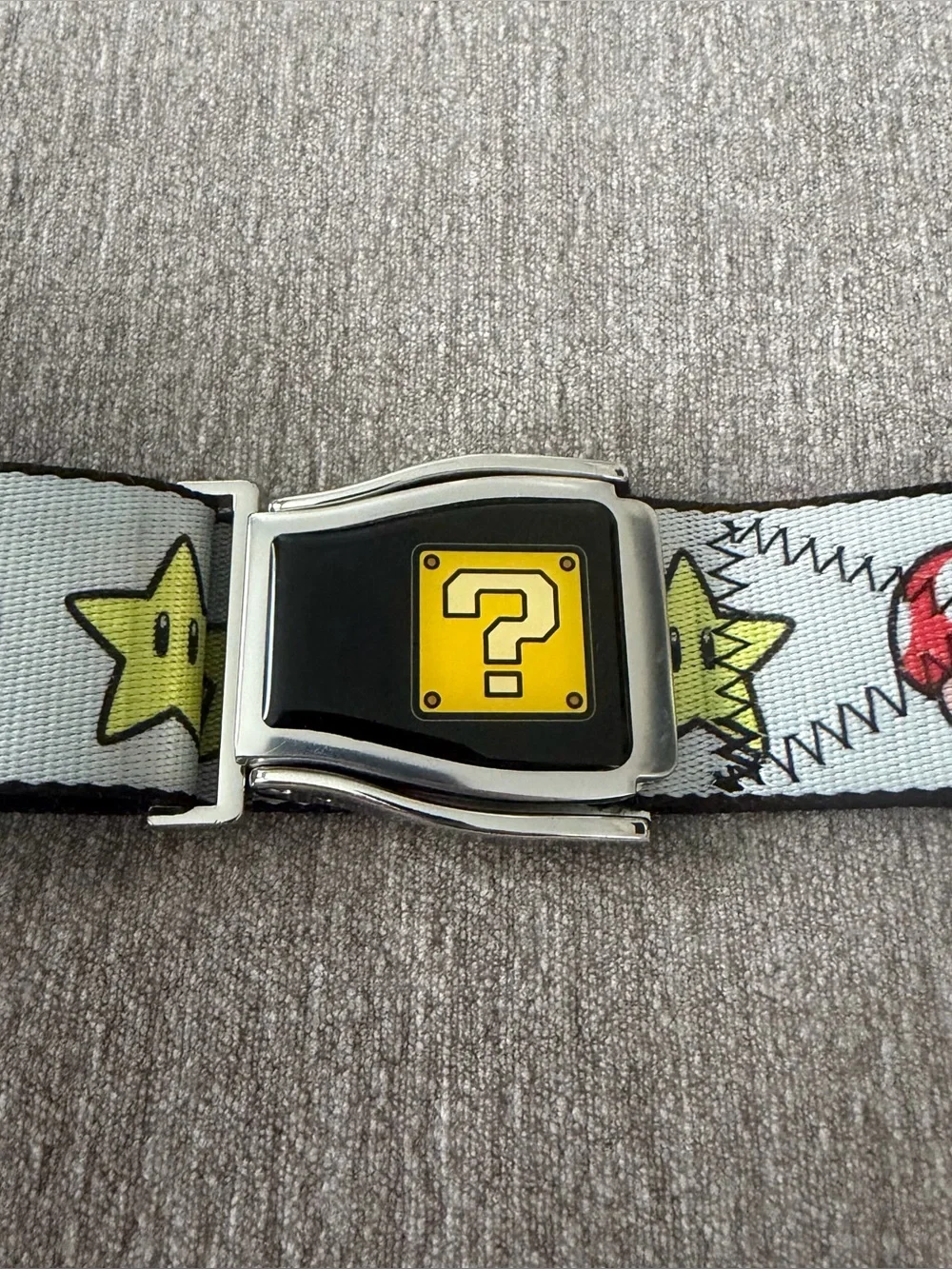 Nintendo Super Mario Seatbelt Belt Bioworld Crosscheck Flightbelt OS